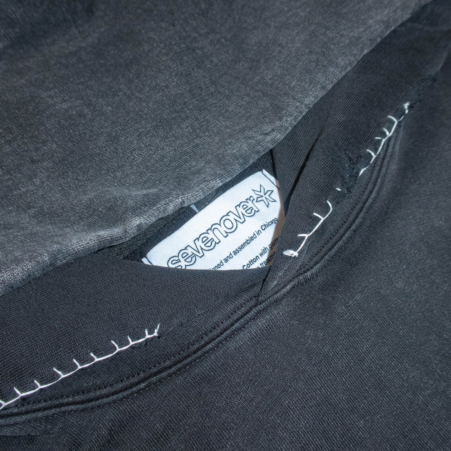Flannel Repair Hoodie- Blue