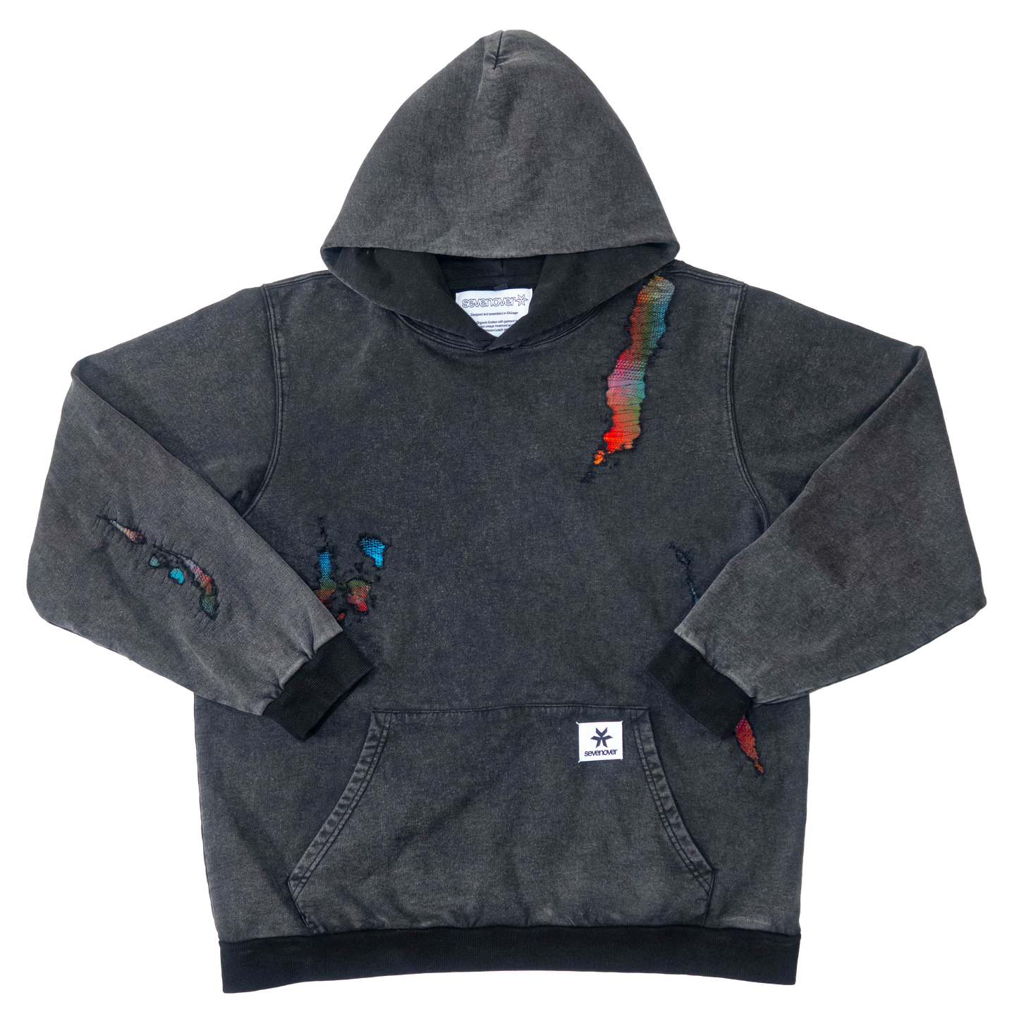 Flannel Repair Hoodie- Colorful