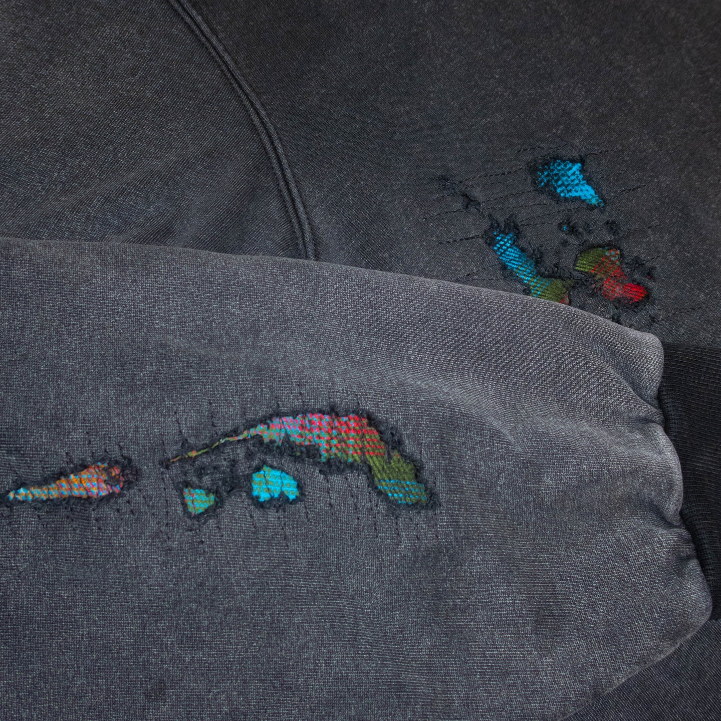 Flannel Repair Hoodie- Colorful