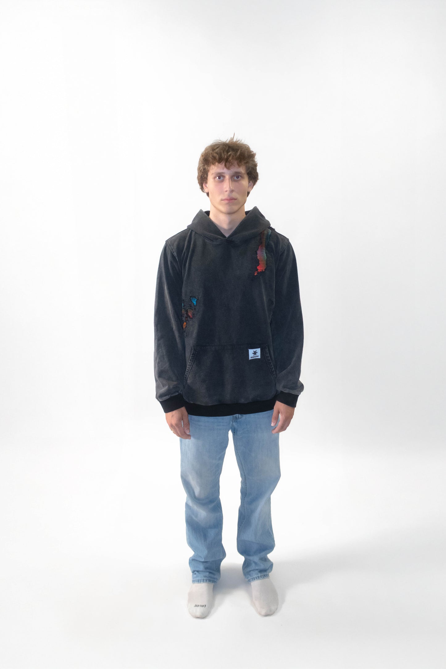 Flannel Repair Hoodie- Colorful
