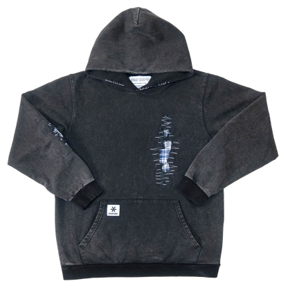Flannel Repair Hoodie- Blue