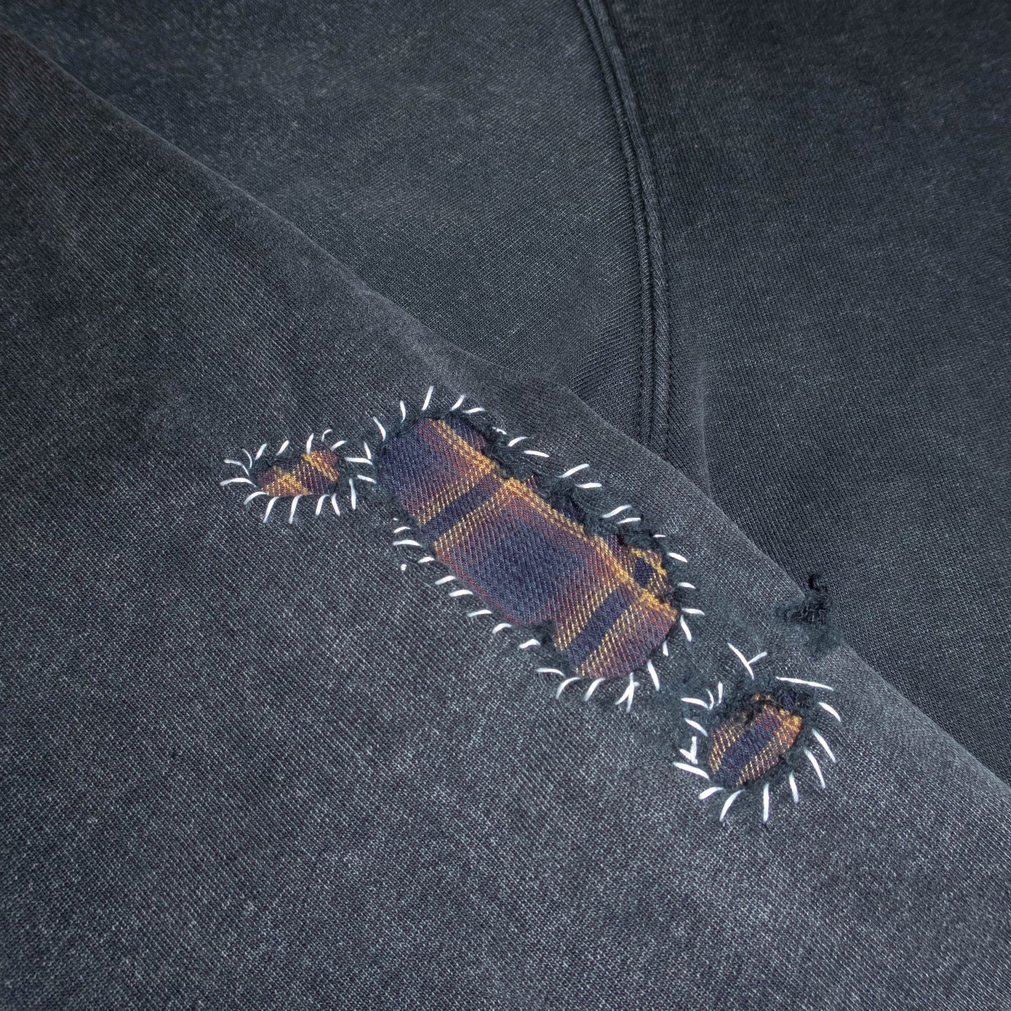Flannel Repair Hoodie- Brown
