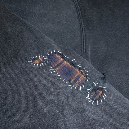 Flannel Repair Hoodie- Brown
