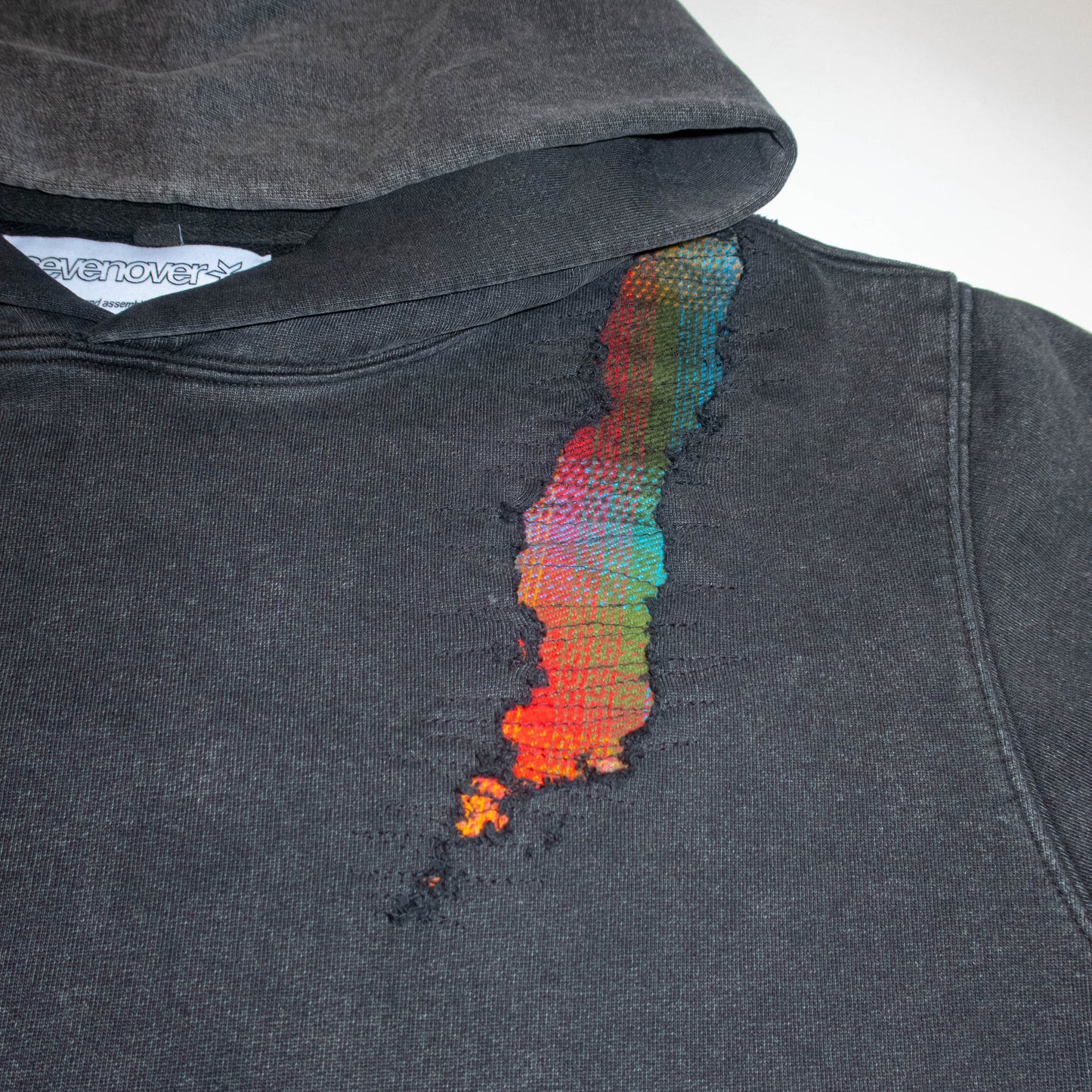 Flannel Repair Hoodie- Colorful